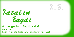 katalin bagdi business card
